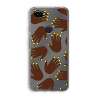 Hands dark: Google Pixel 3a Transparant Hoesje