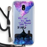 Stars quote: Samsung Galaxy J3 (2017) Transparant Hoesje met koord