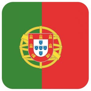 15x Bierviltjes Portugese vlag vierkant