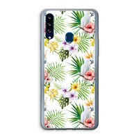 Gele kuif: Samsung Galaxy A20s Transparant Hoesje