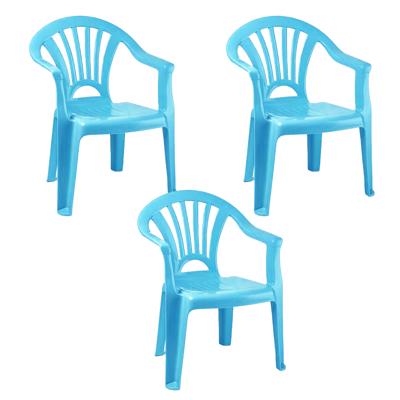 Trendoz Stoeltje voor kinderen - 3x - lichtblauw - 50 cm - binnen en buiten - kunststof