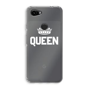 Queen zwart: Google Pixel 3a Transparant Hoesje