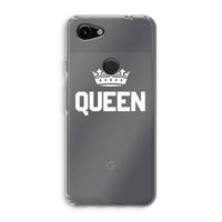 Queen zwart: Google Pixel 3a Transparant Hoesje