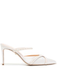 Dee Ocleppo mules Grenada 85 mm en satin - Blanc