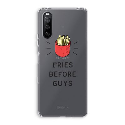 Fries before guys: Sony Xperia 10 III Transparant Hoesje