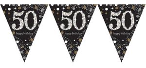 Vlaggenlijn '50' Sparkling Celebration zilver/goud