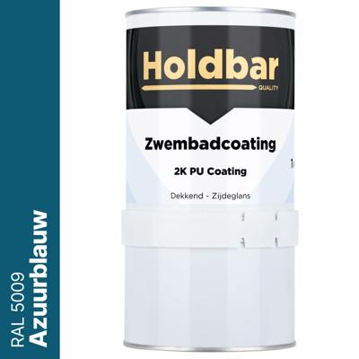 Holdbar Zwembadcoating Azuurblauw (RAL 5009) 1 kg
