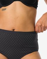 140 Dames Tailleslips Stretch Katoen - 2 Stuks Zwart (zwart)