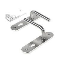 Krukgarnituur roestvaststaal massief l-model afgerond pc72 - thumbnail