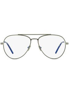 TOM FORD Eyewear lunettes de vue Blue Block à monture pilote - Argent