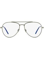 TOM FORD Eyewear lunettes de vue Blue Block à monture pilote - Argent - thumbnail