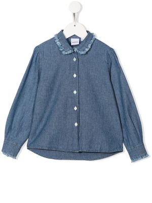 Aspesi Kids chemise en jean à bords francs - Bleu