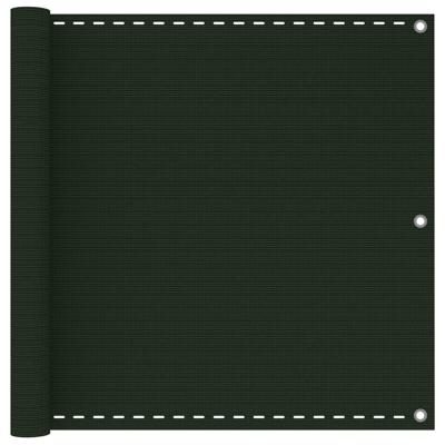 VidaXL Balkonscherm 90x600 cm hdpe donkergroen