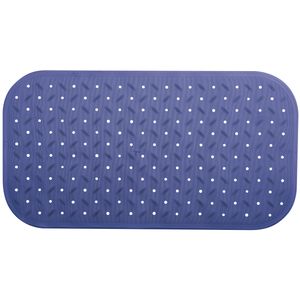 MSV Douche/bad anti-slip mat badkamer - rubber - blauw - 36 x 65 cm