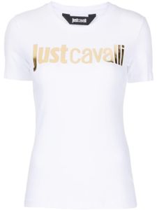 Just Cavalli t-shirt à logo brodé - Blanc