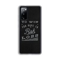 Risk loss: Samsung Galaxy S20 FE / S20 FE 5G Transparant Hoesje Risk loss: Samsung Galaxy S20 FE / S20 FE 5G Transparant Hoesje