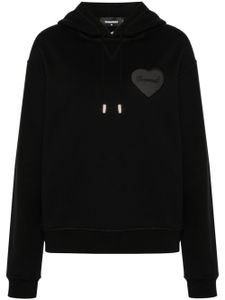 DSQUARED2 hoodie à ornements strassés - Noir