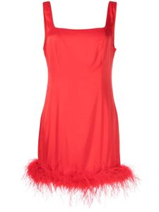 Kitri robe courte Edina à détail de plumes - Rouge