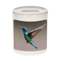 Foto kolibrie vogel vliegend spaarpot 9 cm - Cadeau vogels liefhebber - Spaarpotten