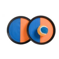Strand vangbal spel met klittenband blauw/oranje 18 cm   -