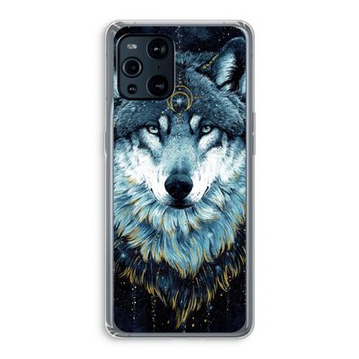 Darkness Wolf: Oppo Find X3 Transparant Hoesje