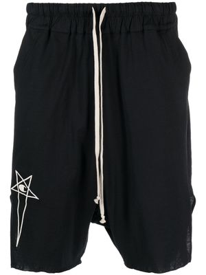 Rick Owens X Champion short en cootn biologique à logo brodé - Noir
