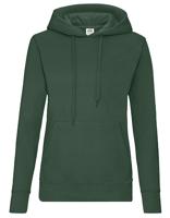 Fruit Of The Loom F409 Ladies´ Classic Hooded Sweat - Bottle Green - S - thumbnail