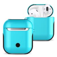 Gelakt PC Bluetooth koptelefoon Case anti-verloren opbergtas voor Apple AirPods 1/2 (baby blauw)