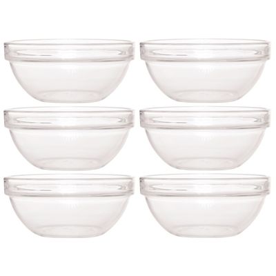 6x Glazen schaaltje/kommetje 14 cm