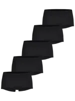 Boxers 5-pack dames boxershort- Zwarte katoenen dames onderbroeken - Multipack