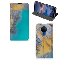 Nokia 5.4 Standcase Marble Blue Gold