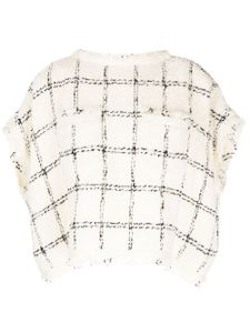 sacai blouse à carreaux - Blanc