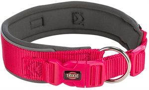 TRIXIE PREMIUM HALSBAND HOND EXTRA BREED FUCHSIA / GRAFIET GRIJS 46-55X5 CM