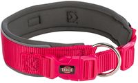 TRIXIE PREMIUM HALSBAND HOND EXTRA BREED FUCHSIA / GRAFIET GRIJS 46-55X5 CM