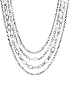 David Yurman collier multi-rangs en chaîne - Argent