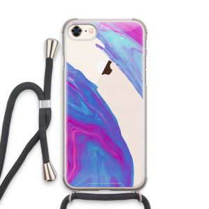 Zweverige regenboog: iPhone 7 Transparant Hoesje met koord