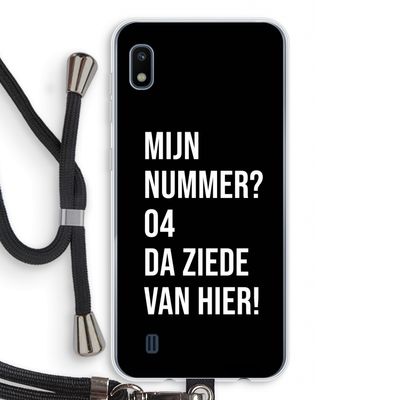Da ziede van hier - Zwart: Samsung Galaxy A10 Transparant Hoesje met koord