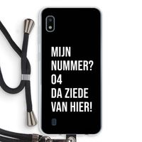 Da ziede van hier - Zwart: Samsung Galaxy A10 Transparant Hoesje met koord