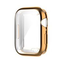 Siliconen case (volledig beschermd) 45mm - Champagne goud - Geschikt voor Apple watch 45mm - thumbnail