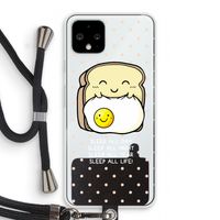 Sleep All Day: Pixel 4 Transparant Hoesje met koord