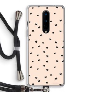 Kleine kattenkopjes: OnePlus 8 Transparant Hoesje met koord