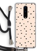Kleine kattenkopjes: OnePlus 8 Transparant Hoesje met koord