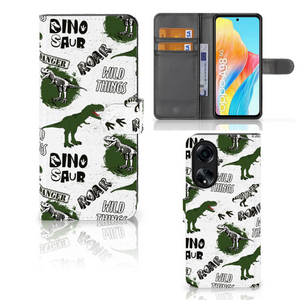 Telefoonhoesje met Pasjes voor OPPO A98 5G Dinosaurus