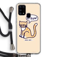 Miauw: Samsung Galaxy M31 Transparant Hoesje met koord