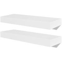 vidaXL Wandplanken 4 st 40 cm wit