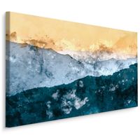 Schilderij - Abstract berglandschap, print op  canvas, premium