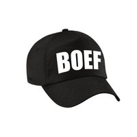 Verkleed Boef pet / cap zwart voor jongens en meisjes   -