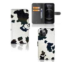 Apple iPhone 12 Pro Max | Telefoonhoesje | Met pasjeshouder | Koeienvlekken