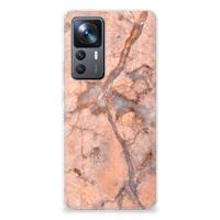 Xiaomi 12T | 12T Pro | TPU | Siliconen hoesje | Marmer Oranje Xiaomi 12T | 12T Pro | TPU | Siliconen hoesje | Marmer Oranje