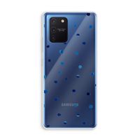 Blauwe stippen: Samsung Galaxy Note 10 Lite Transparant Hoesje